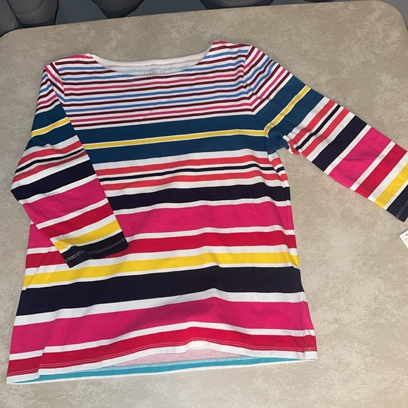 2 NEW Women’s Talbots 3/4 Sleeve Tops Size Petite Medium - Picture 3 of 3